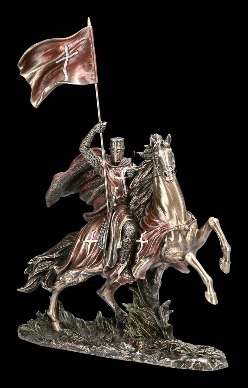 Ritter Figur - Templer Reiter Mit Flagge – Bild 2