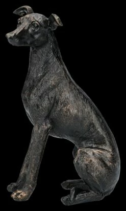 Hunde Figur - Windhund Greyhound Bronze-Effekt