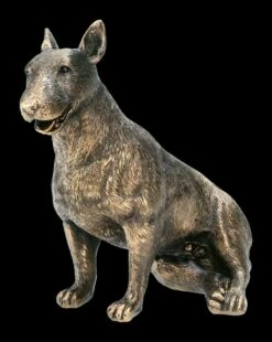 Hunde Figur - Bullterrier Bronzefarben