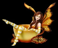 Elfen Figur In Tasse - Cup Fairy Autumn