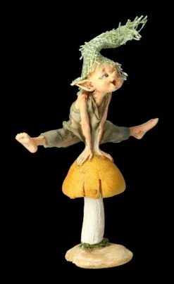 Pixie Kobold Figur Macht Bocksprung - Hurra!