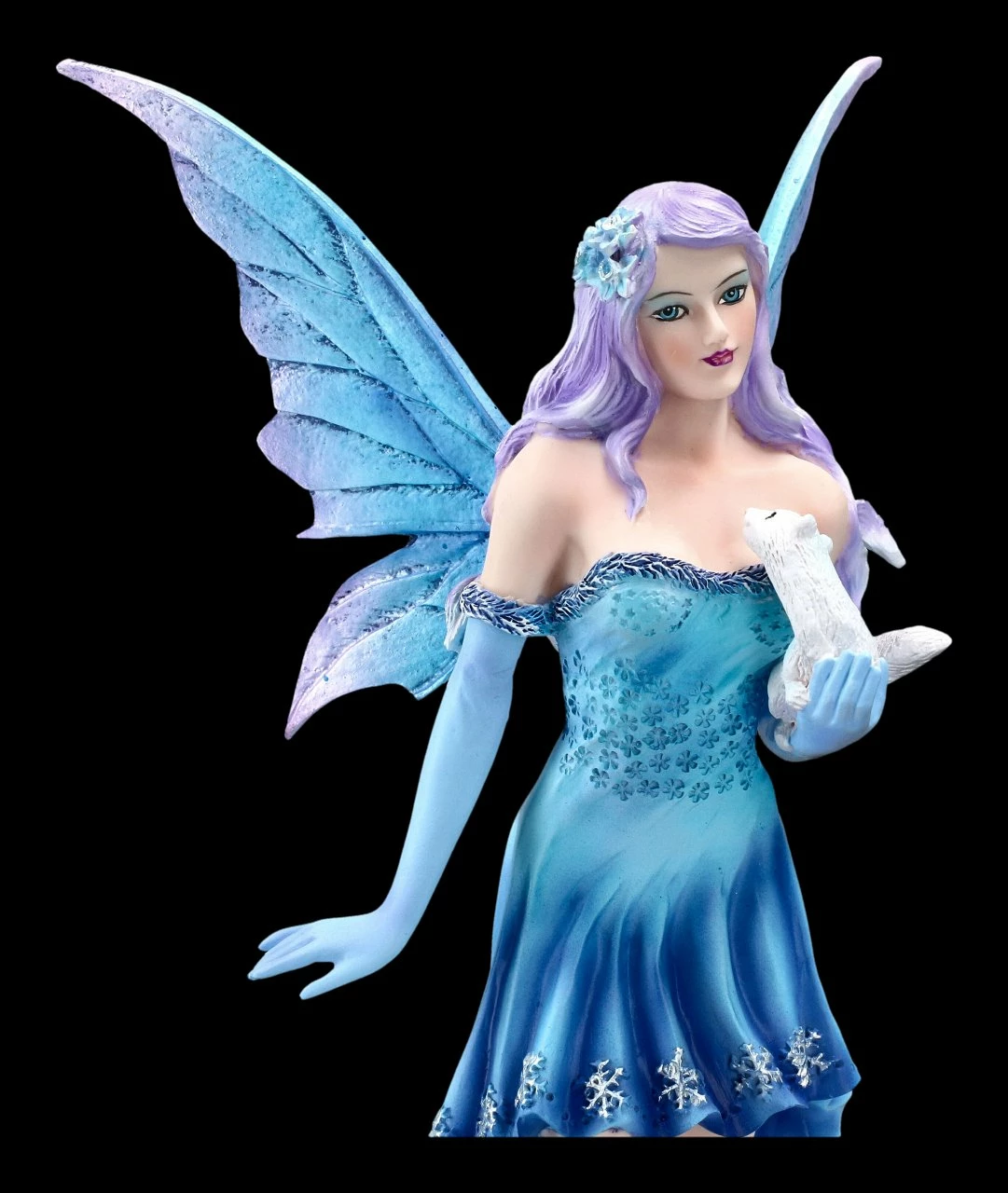 Winter Elfen Figur - Melly Mit Weißem Frettchen – Bild 6