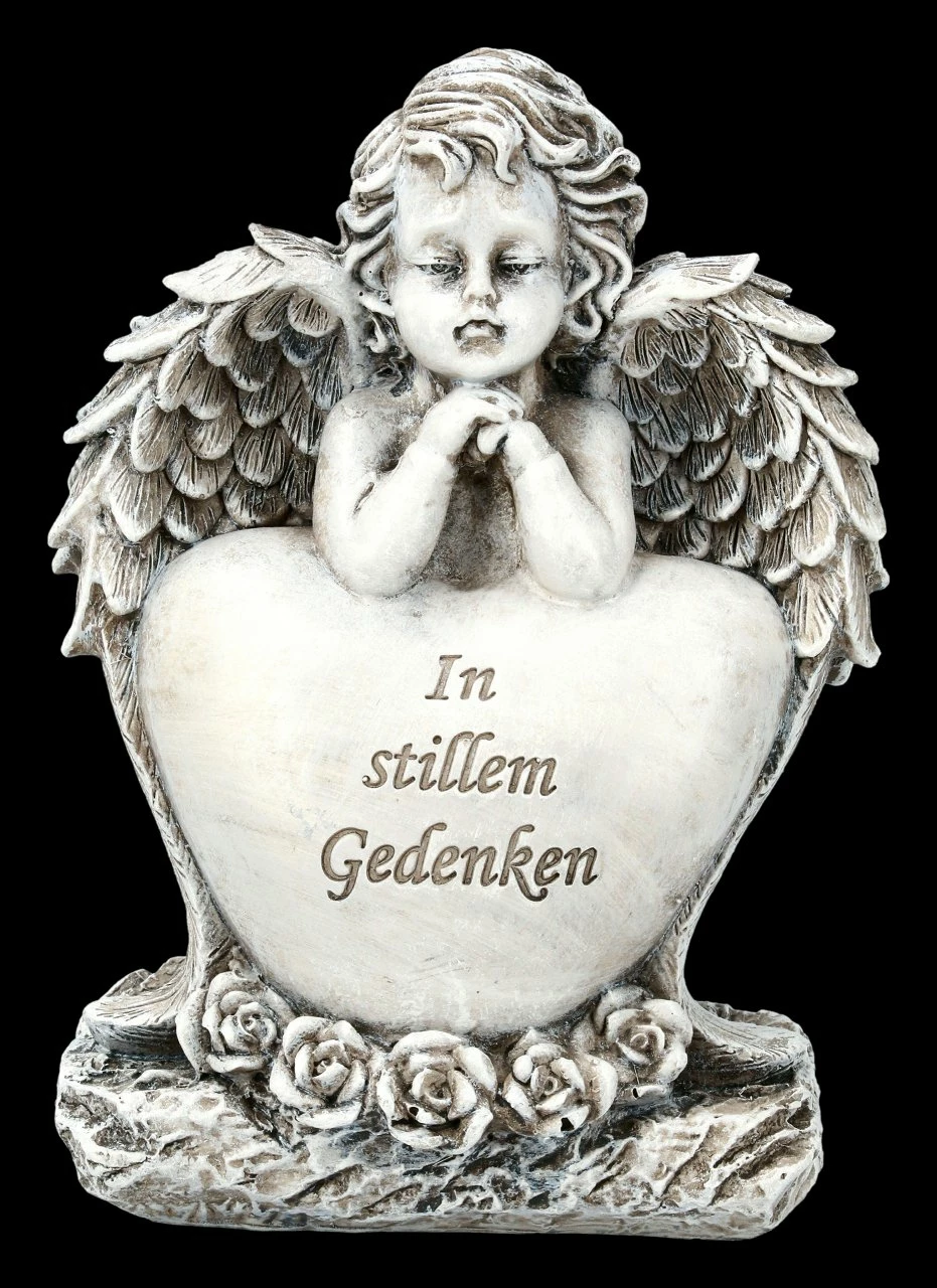 Grab Engel Figur Mit Herz - In Stillem Gedenken – Bild 2