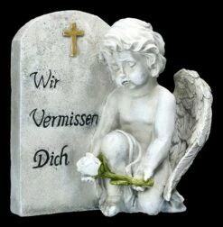 Grabengel Figur - Wir Vermissen Dich