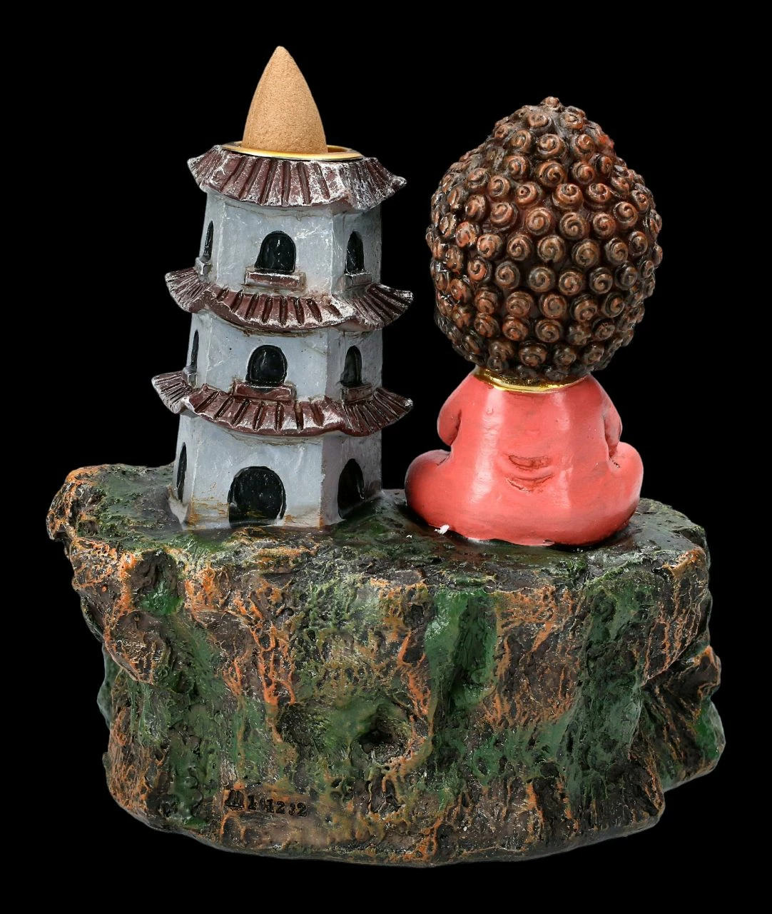 Backflow Räucherkegelhalter - Buddha Zen Tempel – Bild 4