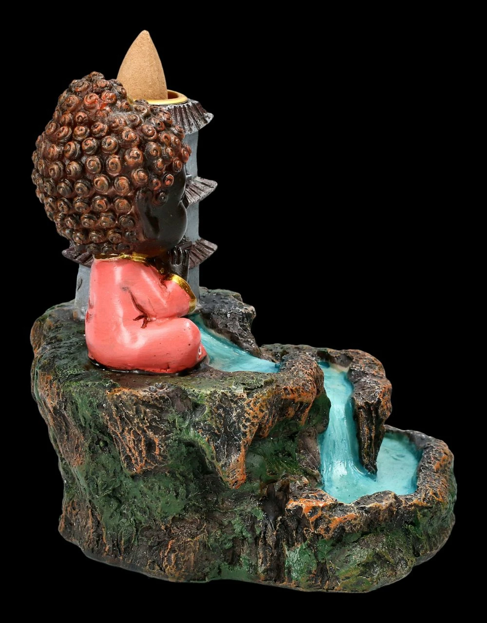 Backflow Räucherkegelhalter - Buddha Zen Tempel – Bild 5