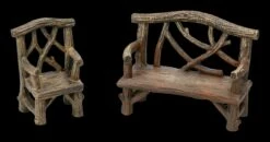 Elfen Gartendeko - Bank Und Stuhl