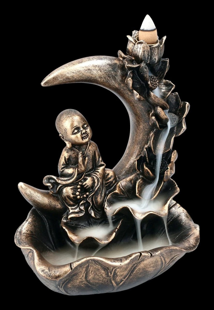 Backflow Räucherhalter - Buddha In Halbmond – Bild 3