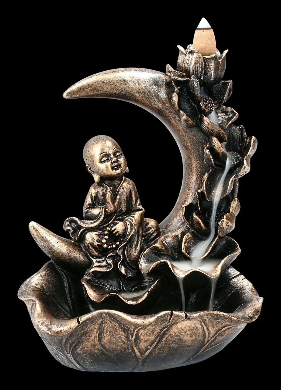 Backflow Räucherhalter - Buddha In Halbmond – Bild 2