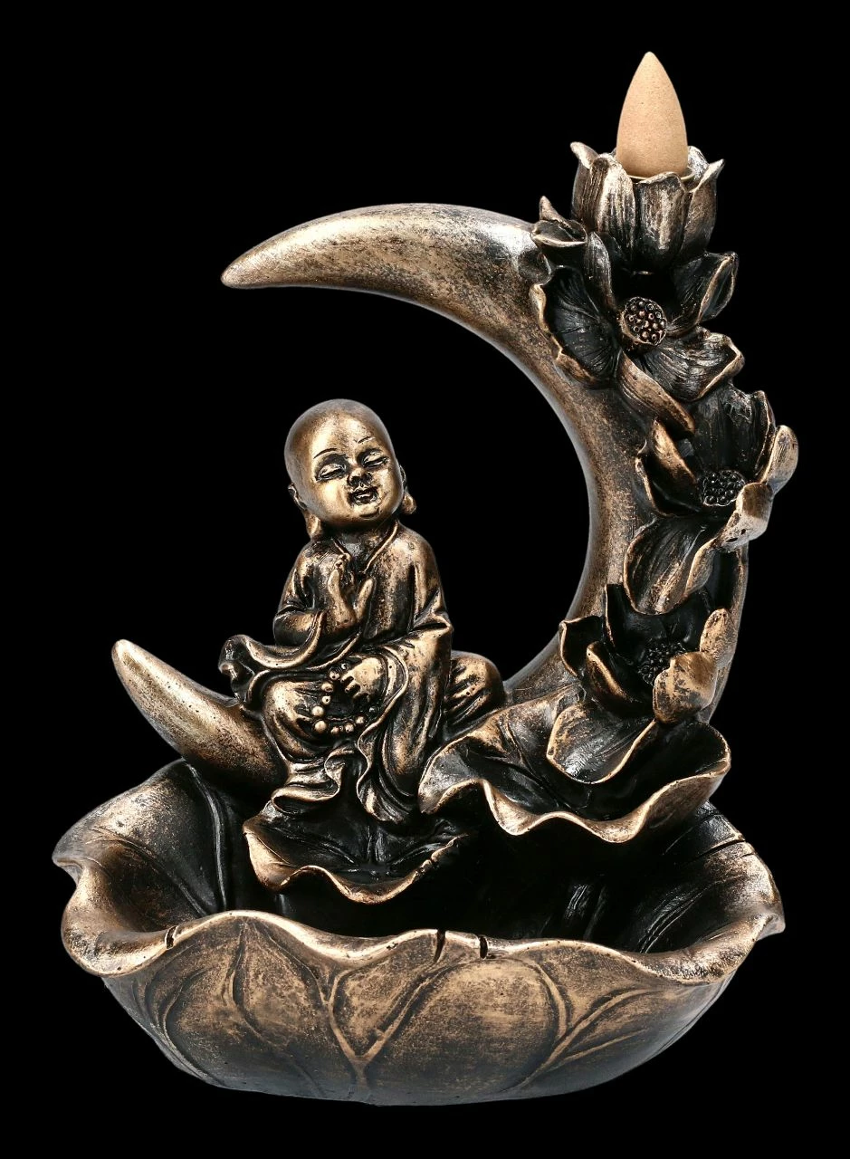 Backflow Räucherhalter - Buddha In Halbmond