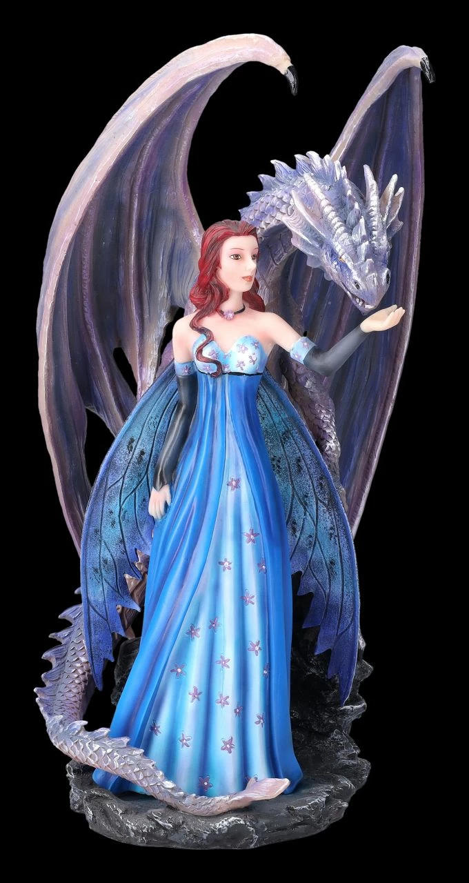 Elfenfigur - Magische Tara Mit Großem Drachen