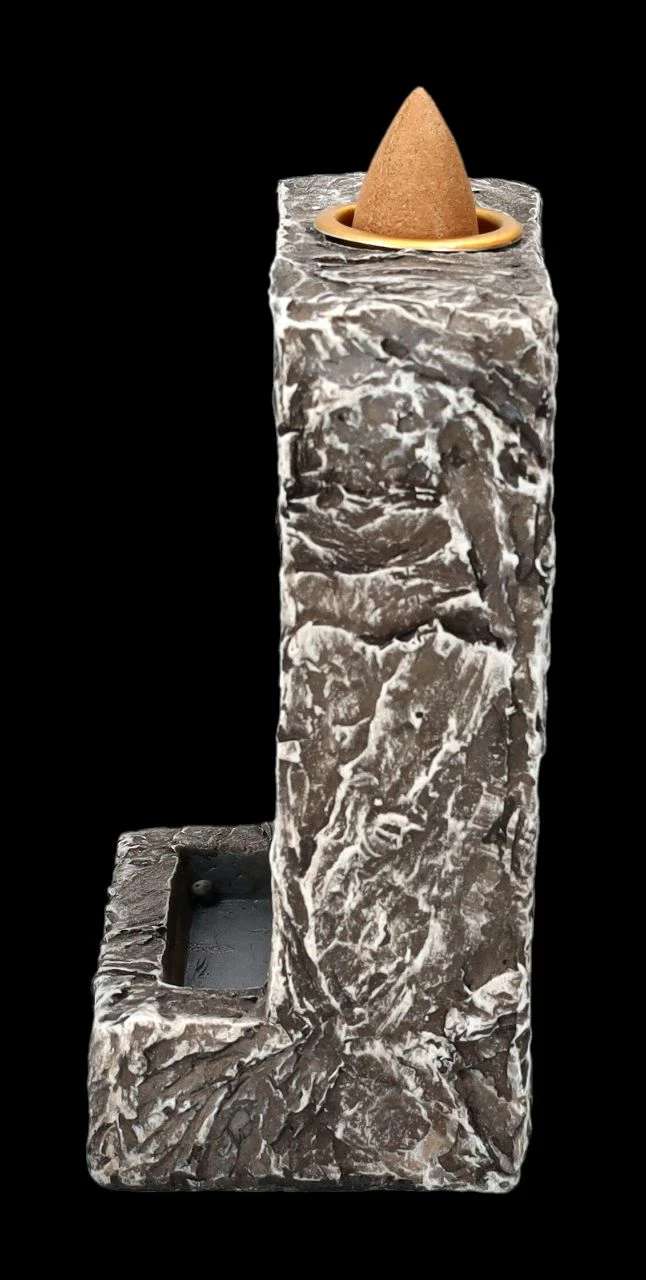 Backflow Räucherhalter - Buddha Kopf Säule – Bild 4