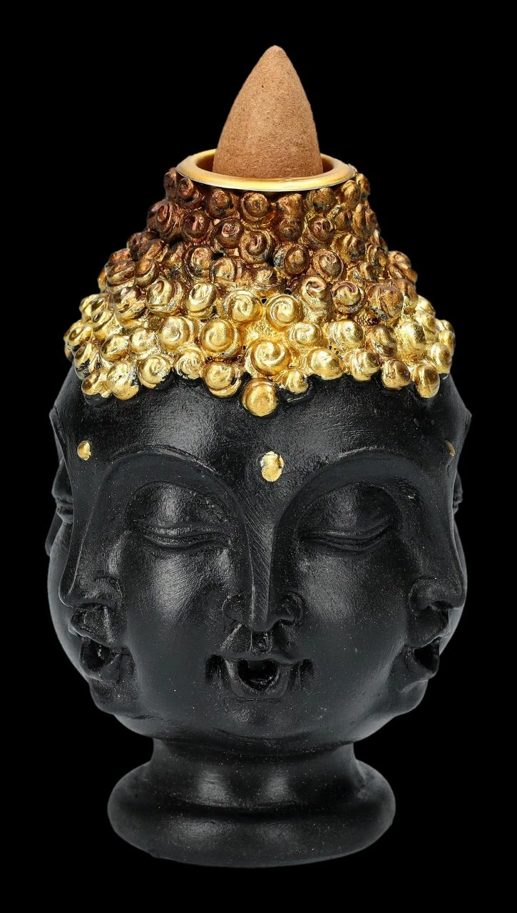 Backflow Räucherhalter - Viergesichtiger Buddha – Bild 4
