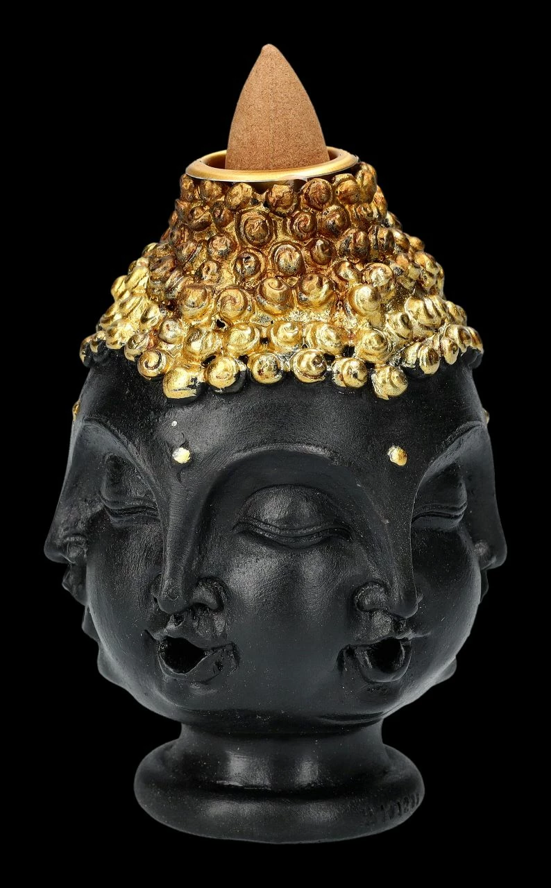 Backflow Räucherhalter - Viergesichtiger Buddha – Bild 3