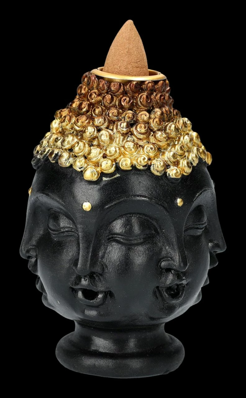 Backflow Räucherhalter - Viergesichtiger Buddha – Bild 5