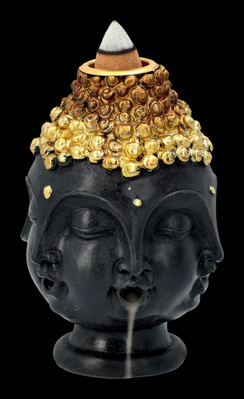 Backflow Räucherhalter - Viergesichtiger Buddha – Bild 6