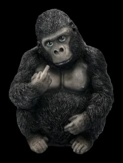 Gorilla Figur Zeigt Mittelfinger - Gone Wild