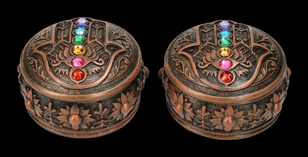 Schatullen 2er Set - Hamsa Chakra