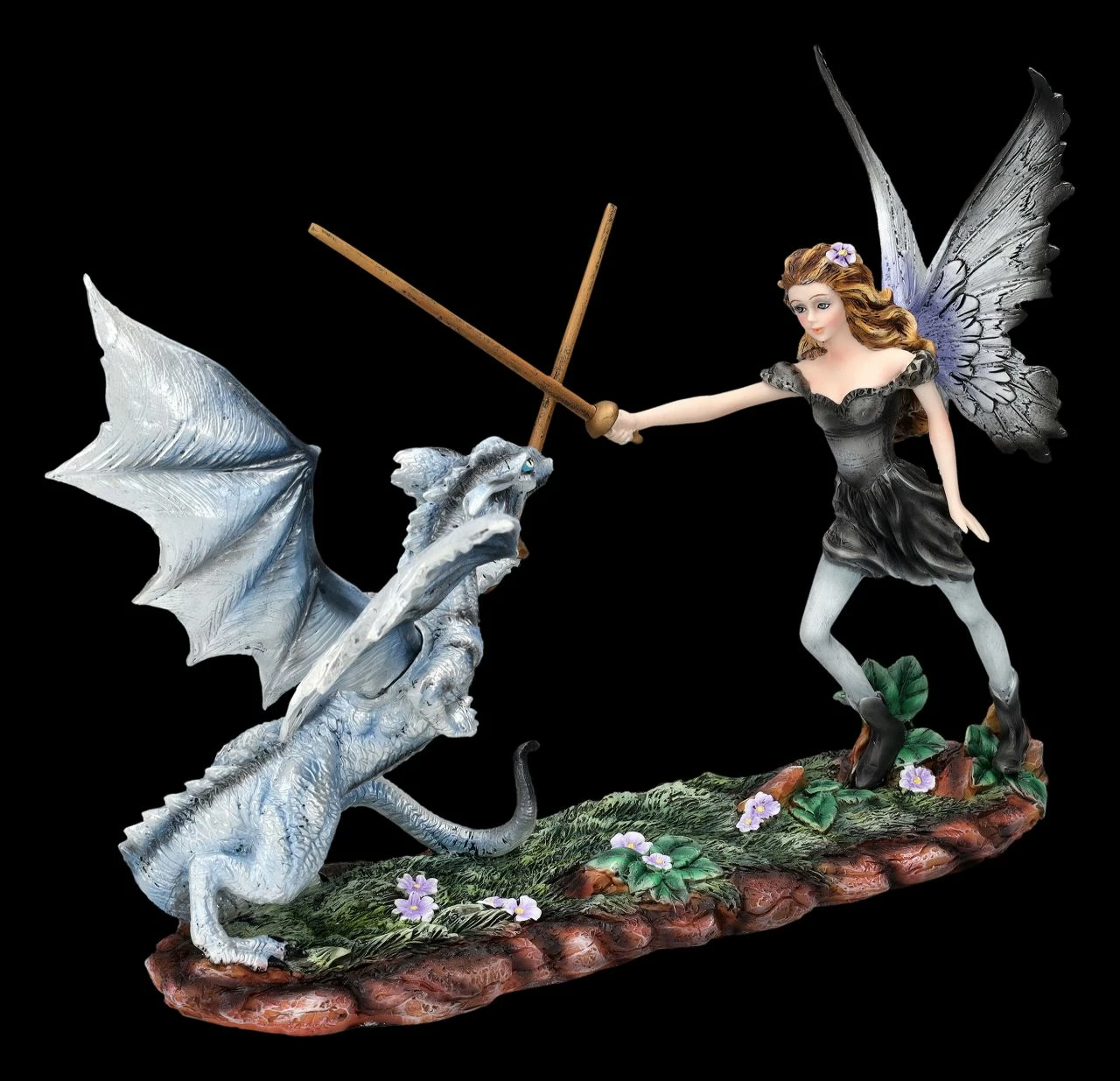 Elfenfigur Rita - Schwertkampf Mit Drache – Bild 2