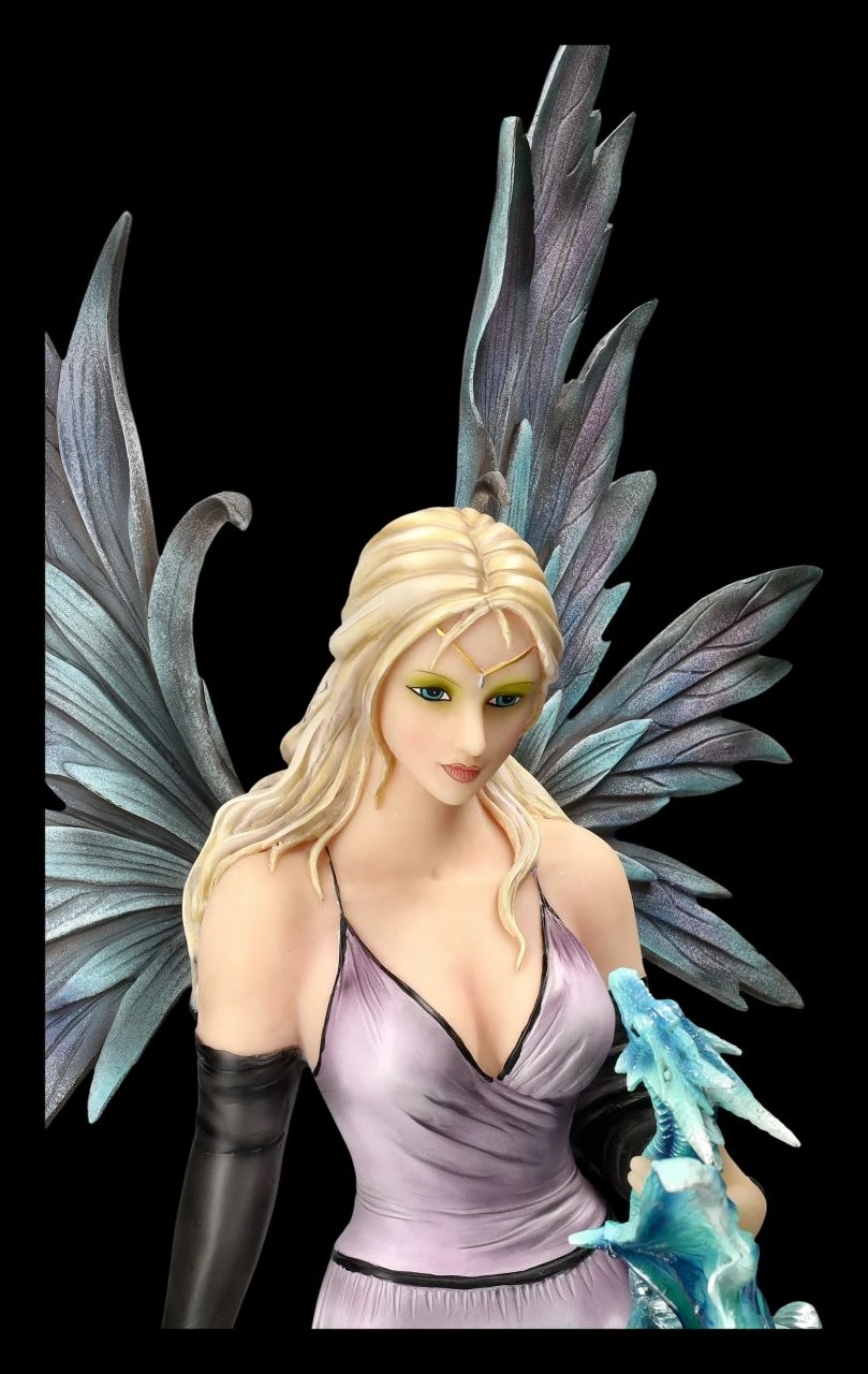 Elfenfigur Lila Auf Weltenbaum Mit Drache – Bild 7
