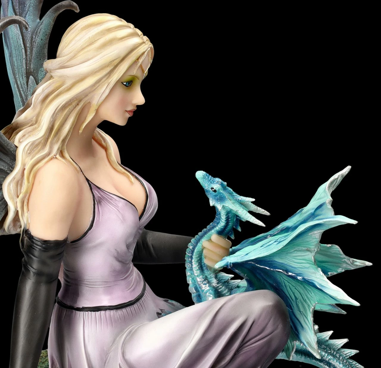 Elfenfigur Lila Auf Weltenbaum Mit Drache – Bild 8