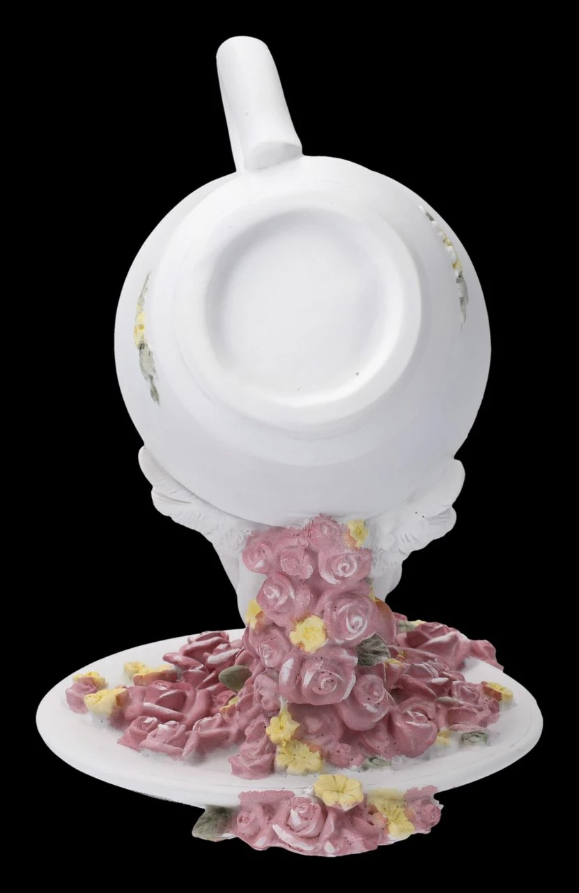 Engel Figur - Putte Fällt Aus Tasse Und Rosen – Bild 5