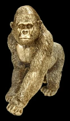 Gorilla Figur Goldfarben