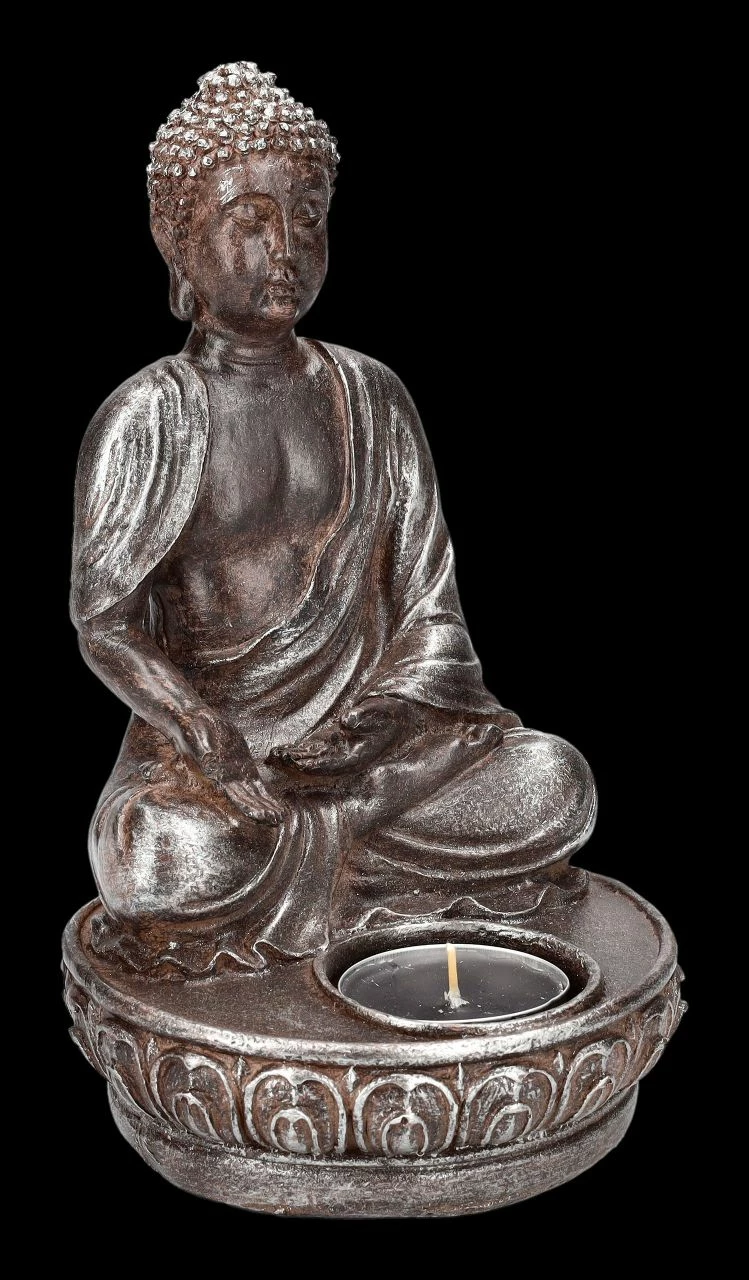 Buddha Teelichthalter 2er Set - Meditation – Bild 8