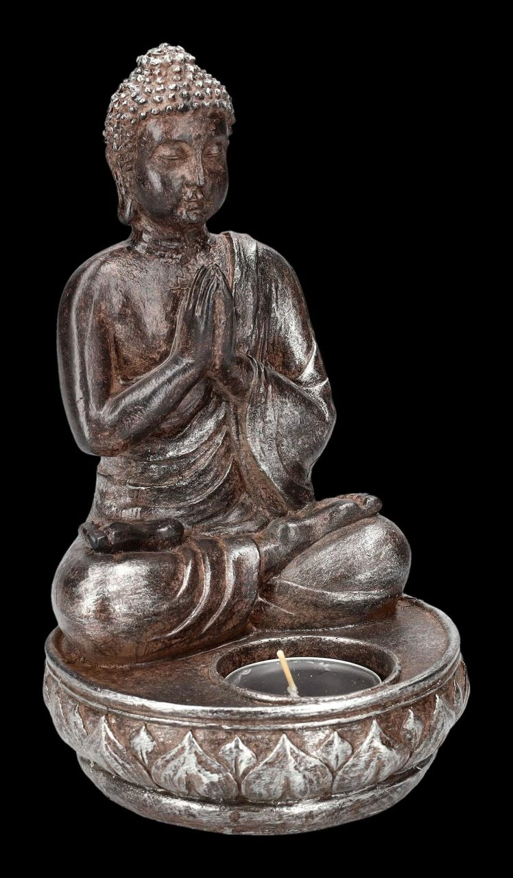 Buddha Teelichthalter 2er Set - Meditation – Bild 7