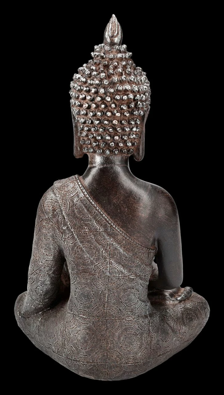 Buddha Teelichthalter - Verziert Braun – Bild 4