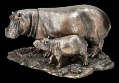 Nilpferd Figur - Mutter Mit Kalb