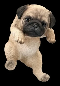 Mops Welpen Figur Als Blumentopf-Hänger