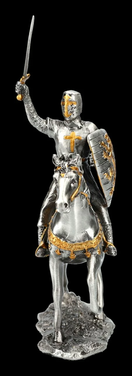 Zinn Figur - Ritter Mit Pferd Und Schwert – Bild 4