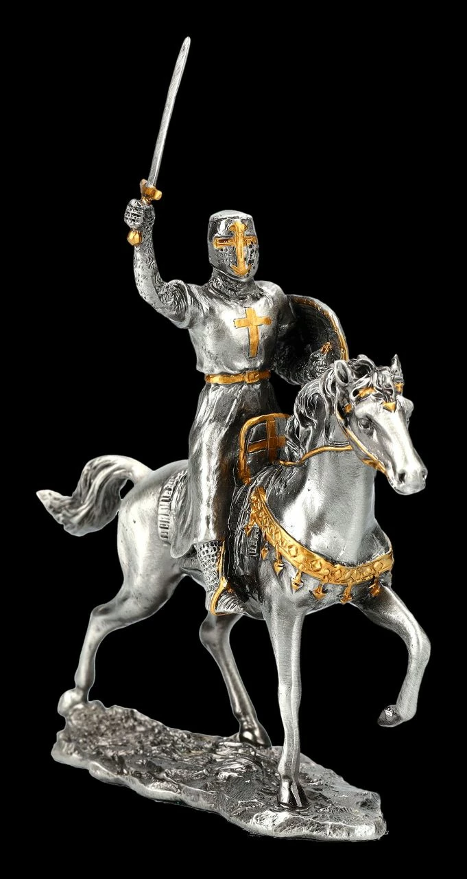 Zinn Figur - Ritter Mit Pferd Und Schwert – Bild 2