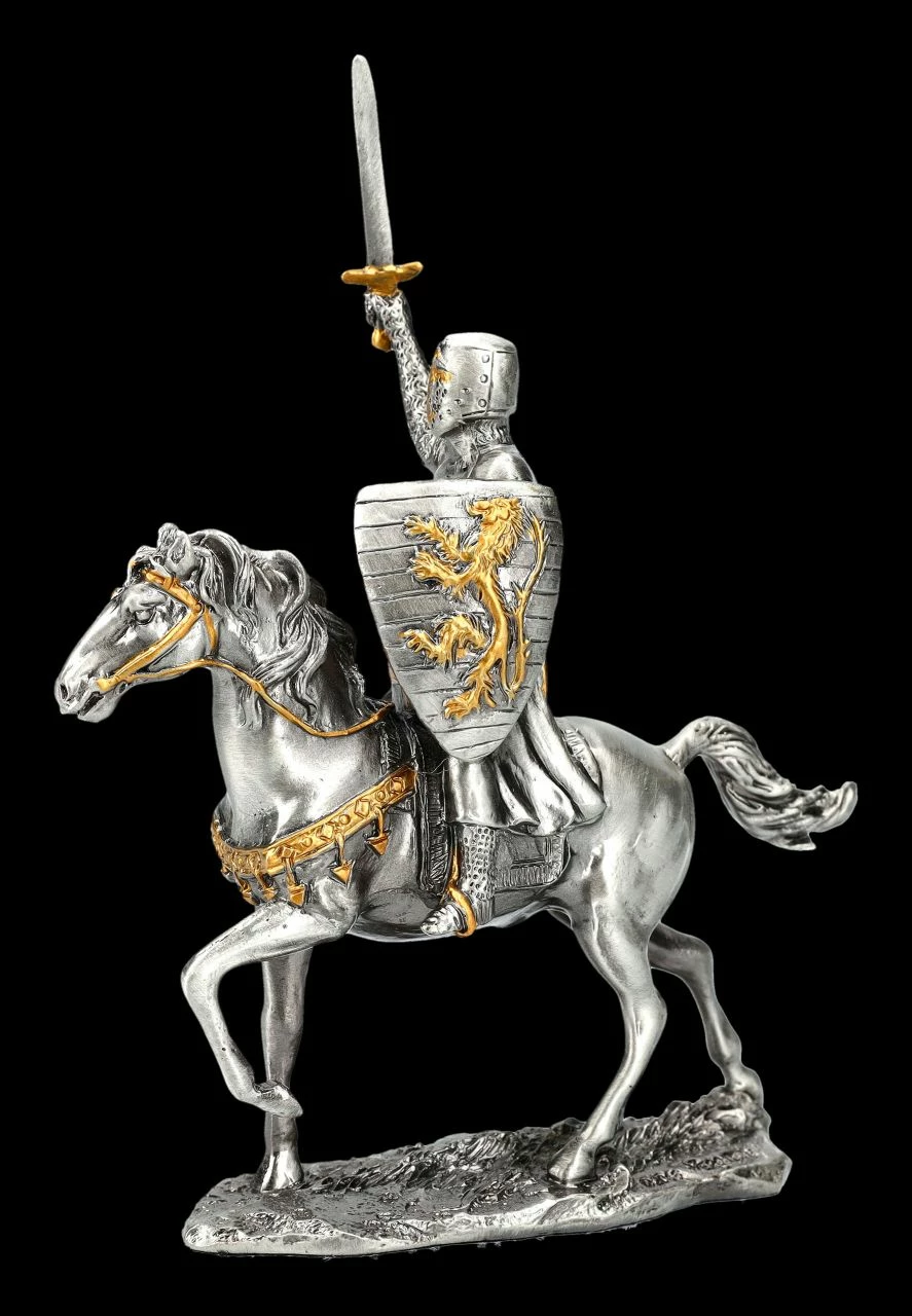 Zinn Figur - Ritter Mit Pferd Und Schwert