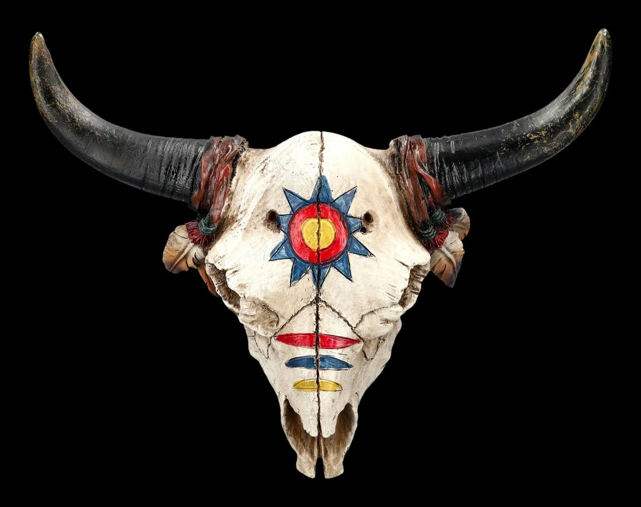 Wanddeko - Bison Totenkopf Mit Kriegsbemalung – Bild 2
