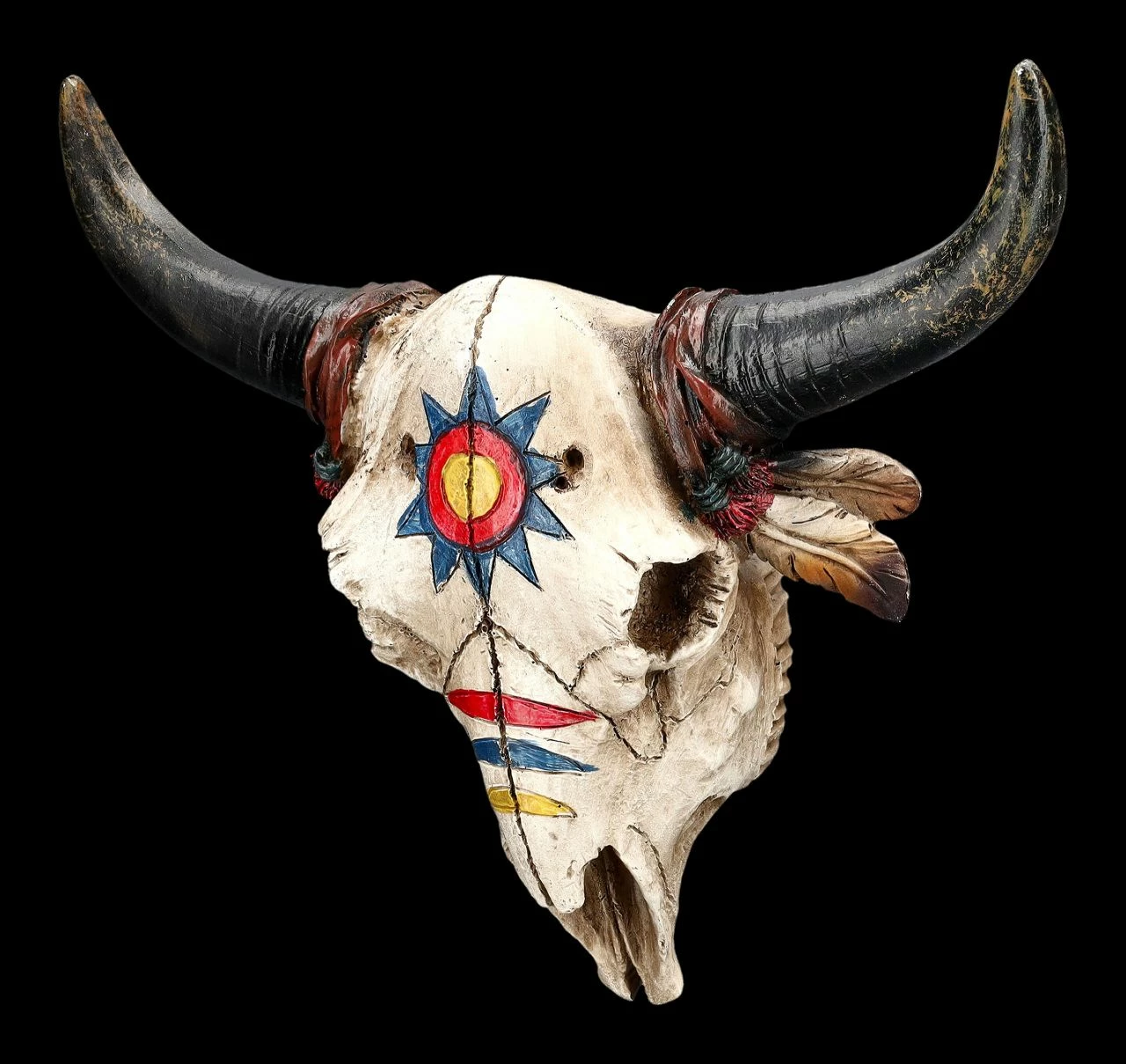 Wanddeko - Bison Totenkopf Mit Kriegsbemalung – Bild 3