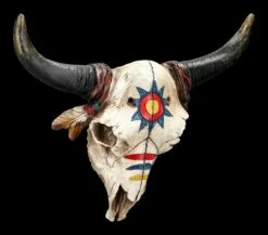 Wanddeko - Bison Totenkopf Mit Kriegsbemalung