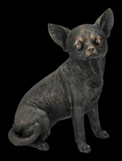 Hunde Figur - Chihuahua Bronziert