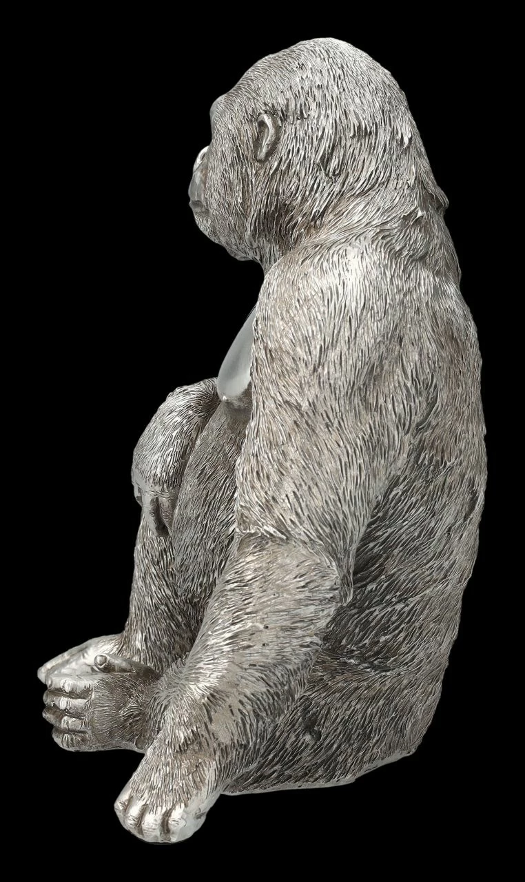 Gorilla Figur - Antik-Silber – Bild 6