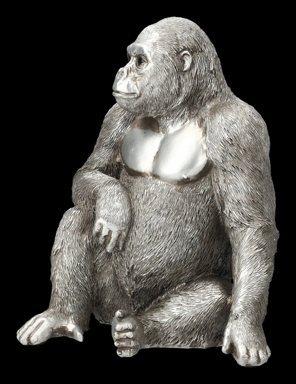 Gorilla Figur - Antik-Silber – Bild 3