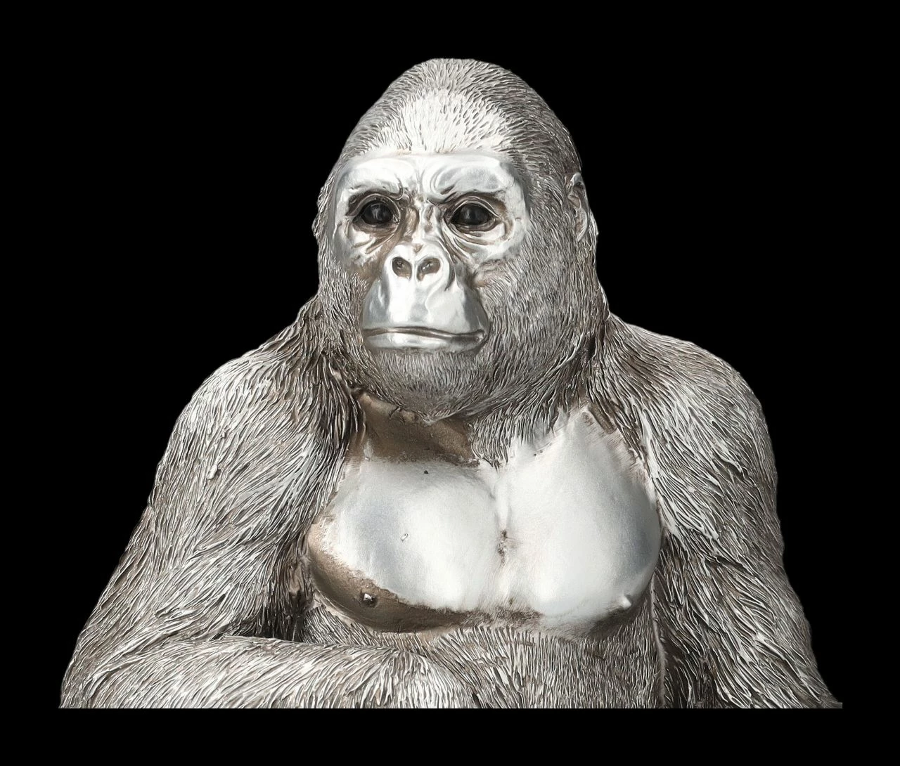 Gorilla Figur - Antik-Silber – Bild 7