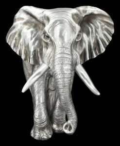 Wandrelief - Elefant Silber