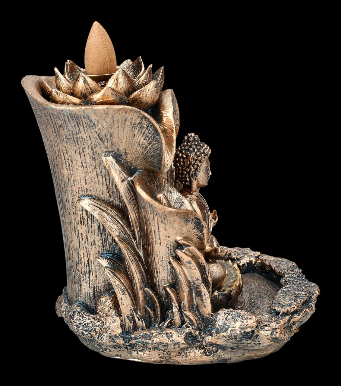 Backflow Räucherhalter - Buddha Mit Lotus – Bild 5