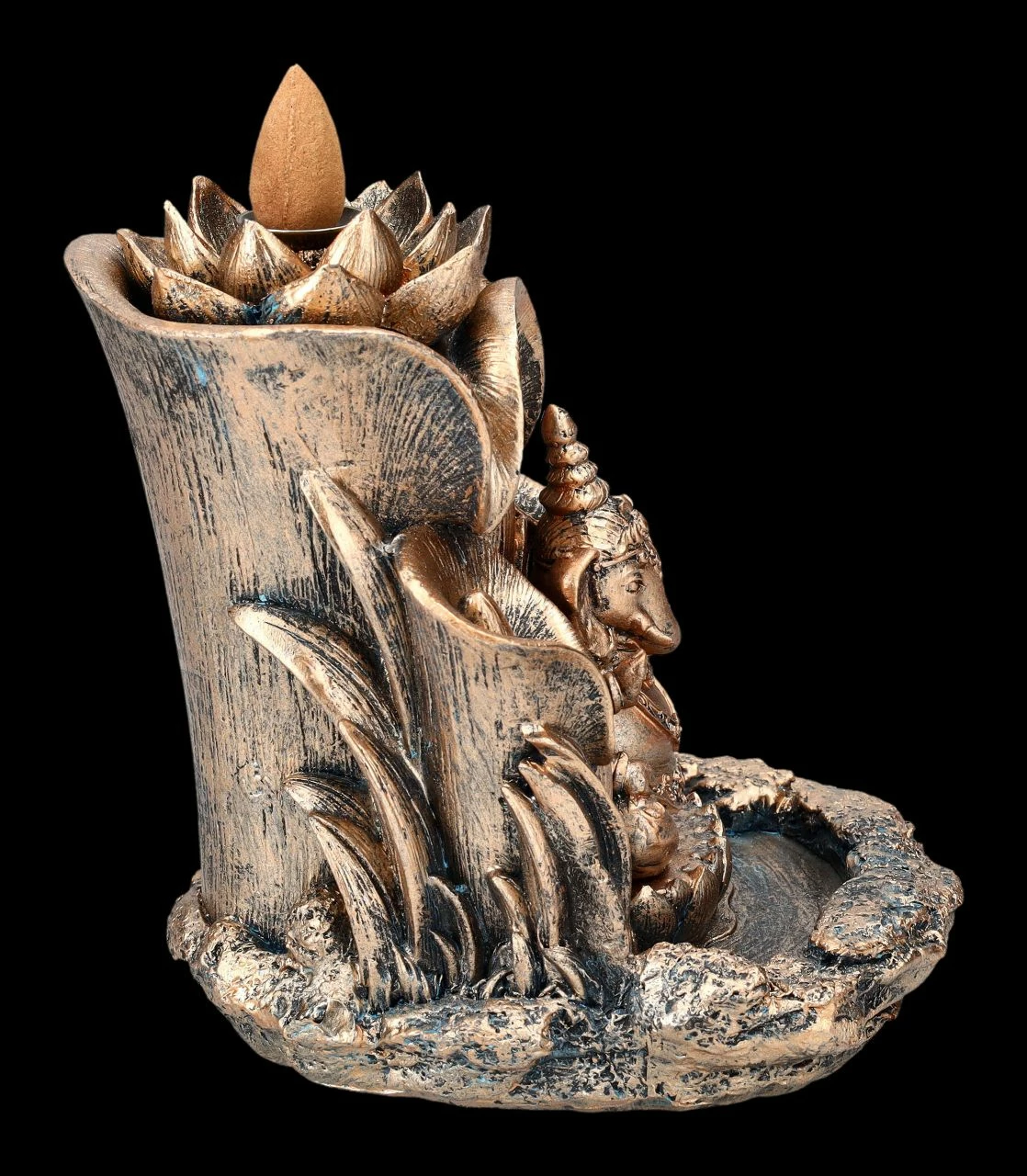 Backflow Räucherhalter - Ganesha Mit Lotus – Bild 5