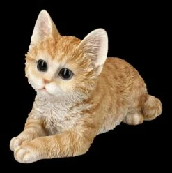 Katzen Figur - Orange Tabby Baby Liegend