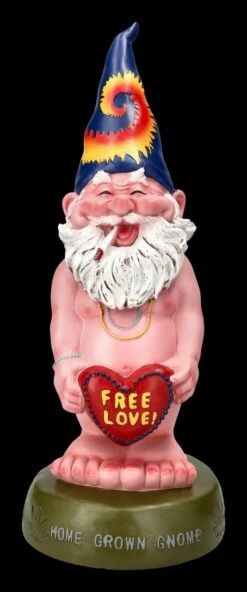 Gartenzwerg Figur - Hippie Gnom Free Love