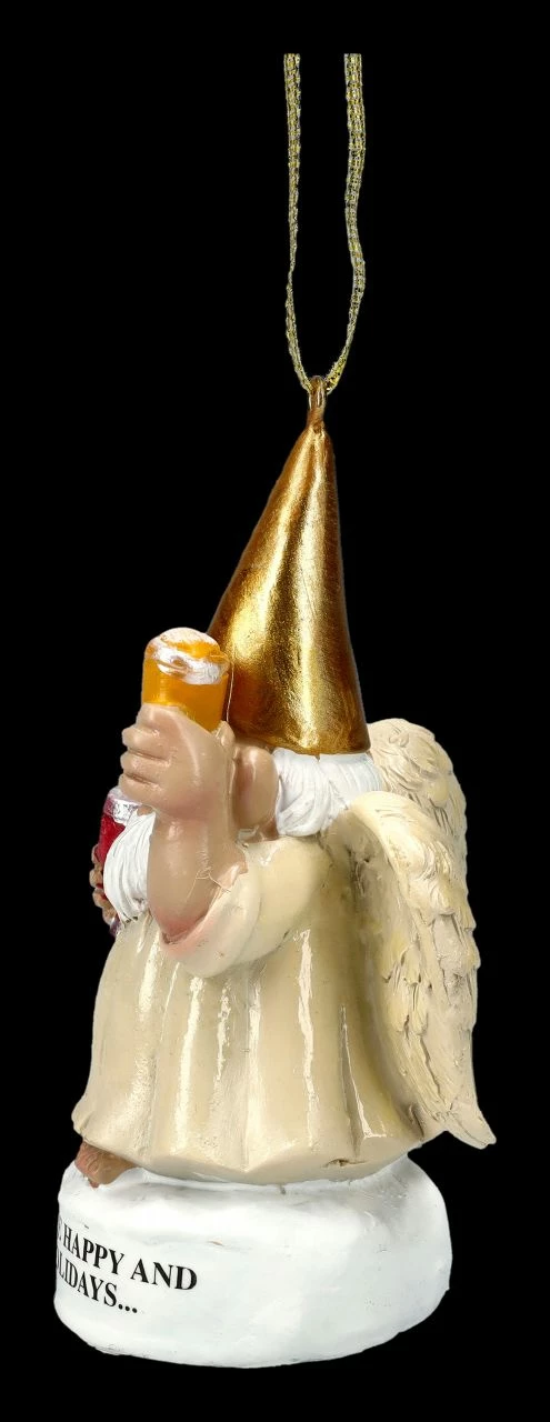 Christbaumschmuck - Gartenzwerg Engel Mit Bier – Bild 5