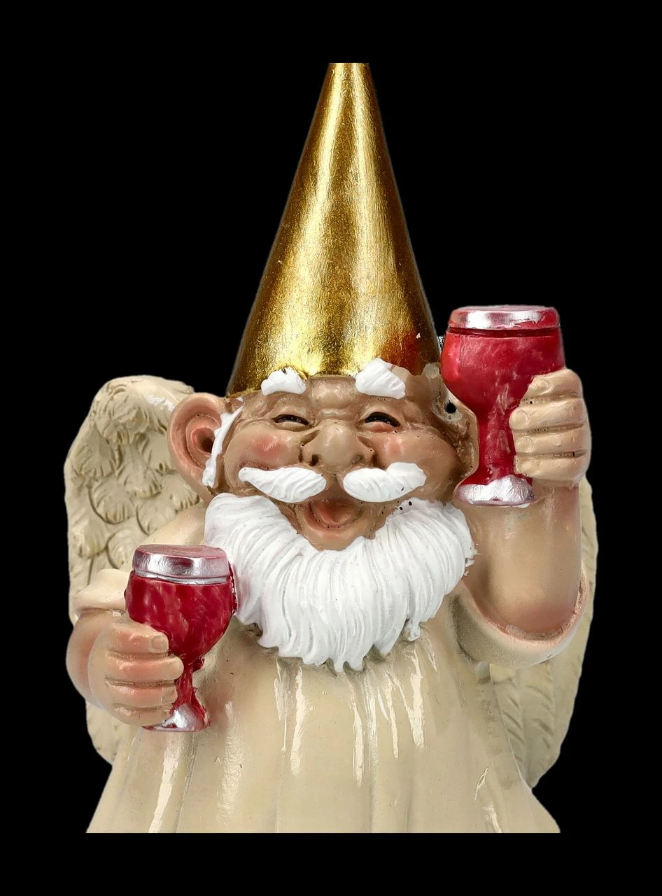 Christbaumschmuck - Gartenzwerg Engel Mit Wein – Bild 7