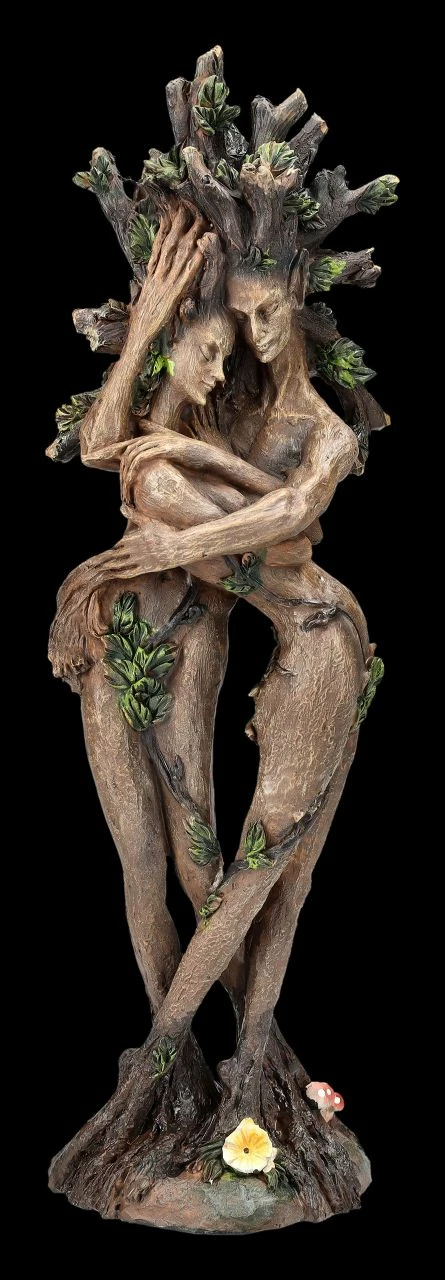 Baum Ent Figur - Liebespaar Umarmt Sich